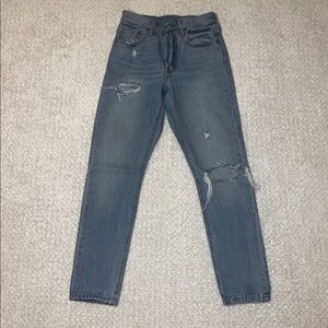 Levi’s 501s ripped jeans